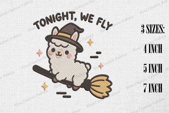 A Designer's Review: Tonight We Fly Cute Llama Embroidery