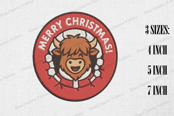 A Designer’s Review of the Cute Highland Cow Christmas Embroidery