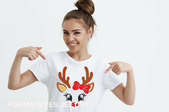 A Professional's Take on the Christmas Deer Face Embroidery Design