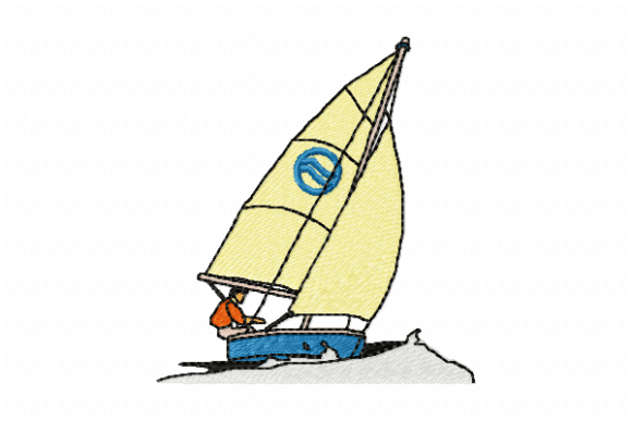 A Sunny Sailboat Embroidery Design for Real Projects