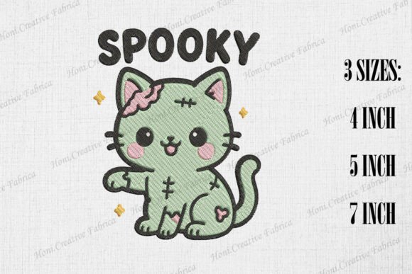 Cute Zombie Cat Embroidery: A Sweet Spooky Gift Designer’s Review
