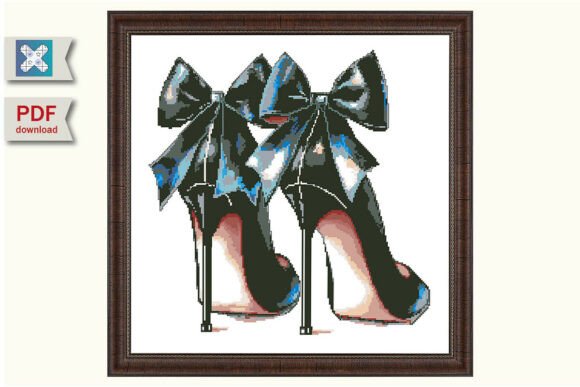 Elegant Holiday Embroidery with Chic Noir Stiletto Heels
