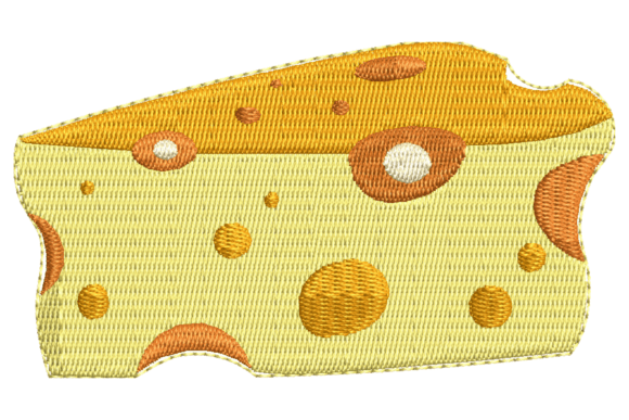 Embroidering Holiday Joy with a Cute Cheese Slice