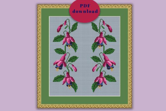 Embroidering Meaningful Gifts with Fuchsia Flower Border Cross Stitch