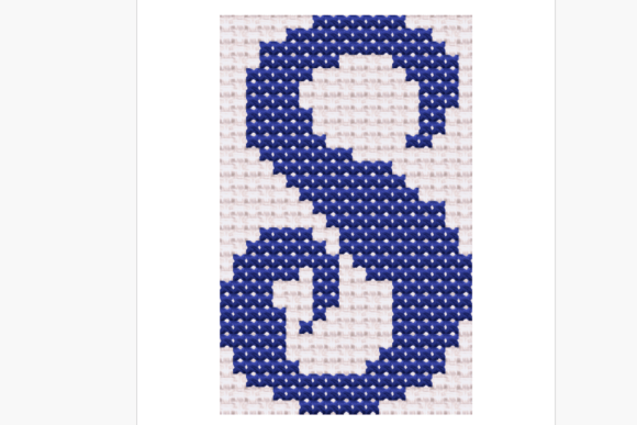 Evaluating a Script Cross Stitch Letter Design