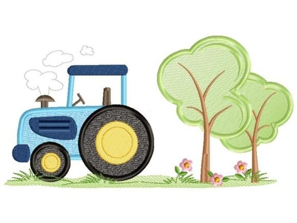 My Design Review: Tractor Assembly with Tree Embroidery