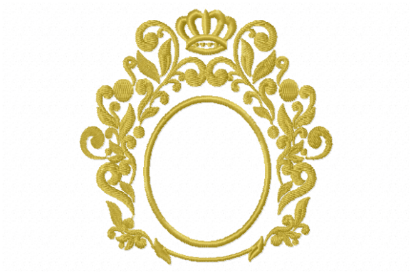 Vintage Crown Frame: A Royal Touch for Seasonal Embroidery