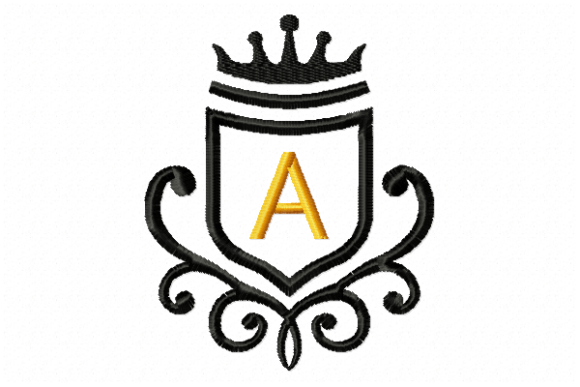 Vintage Royal Letter A: An Elegant Design for Premium Apparel
